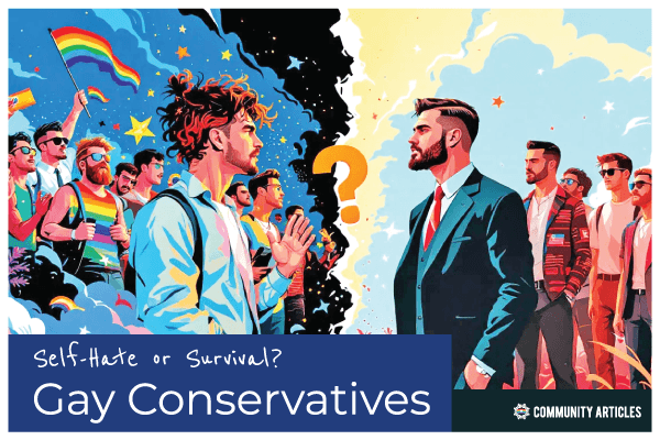 Gayther Articles - Is It Self-Hate or Survival? The Dark Truth Behind the Growing Wave of Gay Conservatives